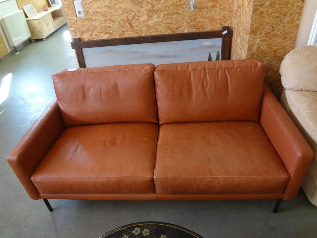 (20403) Ledercouch braun, 120,- €